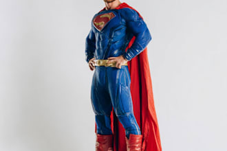 draw detailed superhero armor design