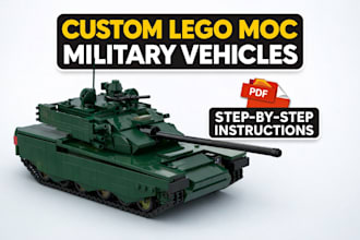 design custom lego military vehicles with PDF instructions