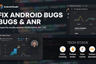 fix app bugs, crashes, anrs, and optimize performance in kotlin