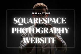 design squarespace photography website and portfolio website