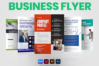 do professional corporate business flyer, brochure, leaflets and flier design