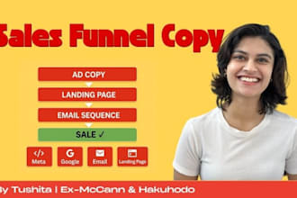 develop sales funnel strategy and high converting media copy