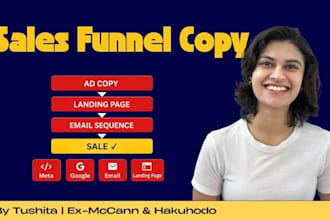 develop sales funnel strategy and high converting landing page copy