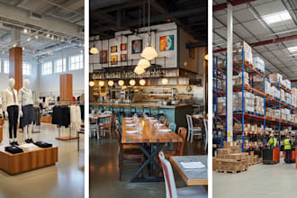 do professional retail, restaurant, and warehouse interior design architecture
