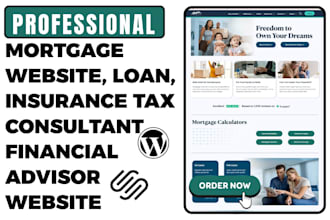 build mortgage website, loan, insurance tax consultant financial advisor website