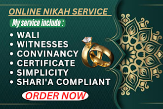 do online nikah for your islamic marriage nikah certificate wali plus witnesses