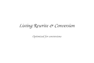 rewrite and optimize your product listing to increase conversions
