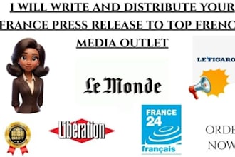 write and distribute your france press release to top french media outlet