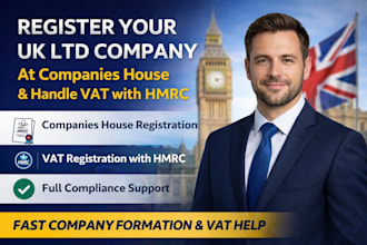 register your UK ltd company at companies house
