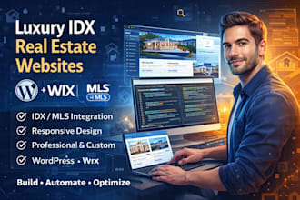 build luxury idx real estate website realtor agent idx mls wordpress wix website