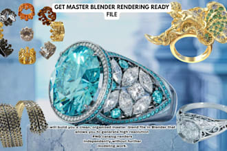make procedural blender jewelry rendering system for product catalog 4k renders
