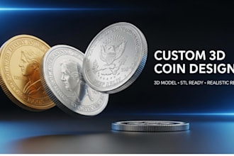 create 3d nft coin animation custom zbrush coin design quality sti files 3d coin