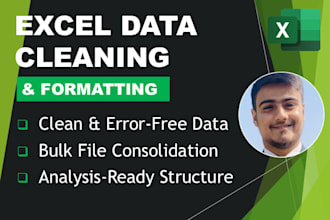 clean, format, organize and merge excel or CSV data
