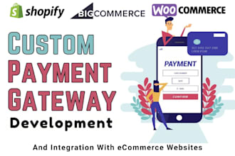develop custom 2d, 3d payment gateway and integrate with woocommerce, shopify