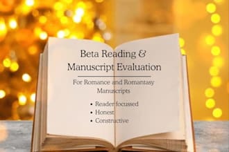 provide in depth beta reading for your romance or romantasy manuscripts