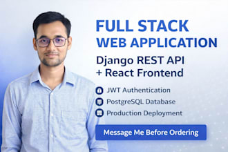 build a full stack web application with django rest API and react frontend