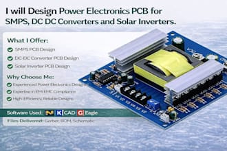 design power electronics pcb for smps, dc dc converters and solar inverters