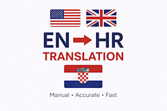 translate english to croatian manually, fast and accurately