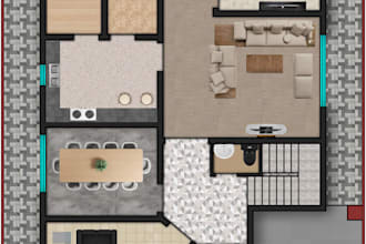 make 2d detailed plans of house
