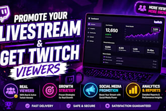 promote your livestream and get twitch viewers live streaming growth expert