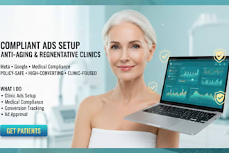 setup compliant ads for anti aging and regenerative medicine clinics