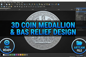 design 3d coin medallions cnc bas relief artcam models for crypto 3d printing