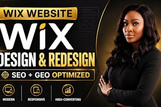 do wix website design or wix website redesign with SEO and GEO