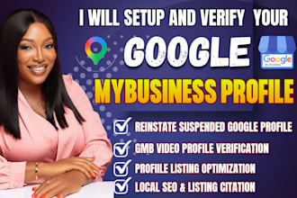 setup verified google my business profile and reinstate suspended gmb listings