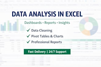 do excel data analysis with dashboards