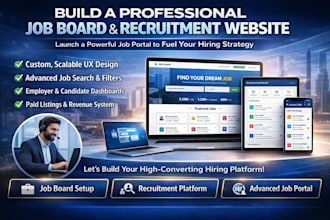 build recruitment website, job board website, staffing website or agency website