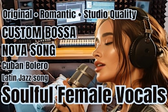produce a bossa nova, cuban bolero or latin jazz song with soulful female vocal