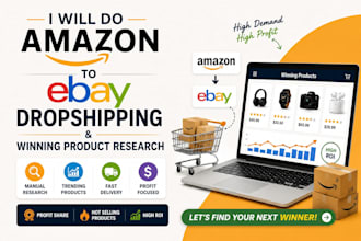 do amazon to ebay dropshipping on a profit share and product research