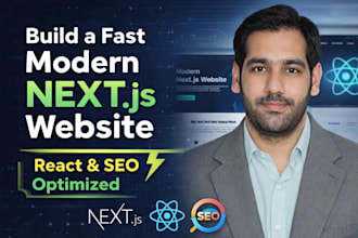 build a fast modern next js  website with react SEO optimized