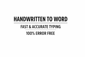 type handwritten notes into word