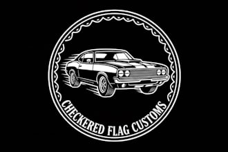 create racing t shirt logo for you with new concept