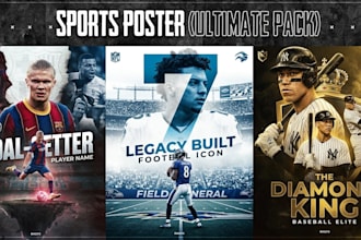design an eye catching sports poster or flyer for you