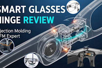 mechanical design review for smart glasses hinge and injection molding dfm