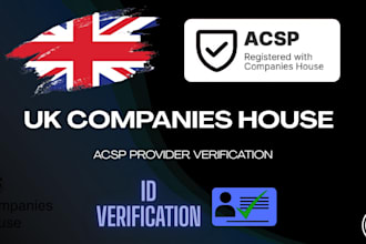 validate UK company registry identity as licensed acsp officer