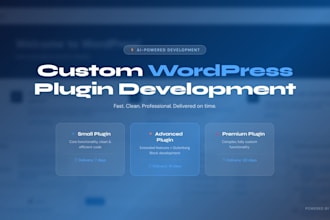 develop a custom wordpress plugin powered by ai
