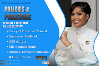 write group home care policies and procedure manual employee handbook