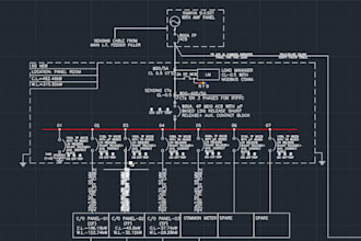 make lighting, power layout, single line diagram in autocad