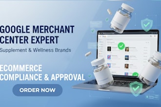 fix, setup and approve google merchant center for supplement and wellness brands