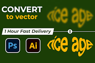 convert logo to vector, remake, recreate, vectorize image in 1 hour