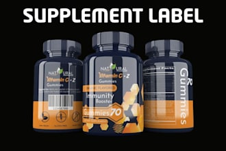 design peptide sarms label design, peptide vial label, supplement design