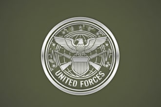draw army military logo design for your business