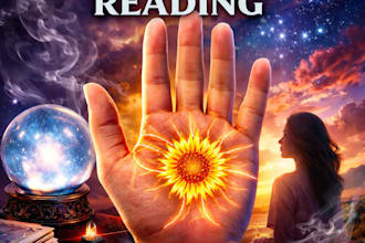provide a powerful psychic reading using your palm photo
