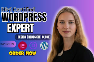 design, redesign and customize a wordpress divi website