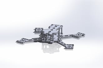 design custom fpv drone frame chassis with 3d cad modeling and fea