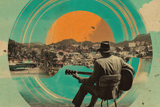 design vintage retro style album cover or music cover