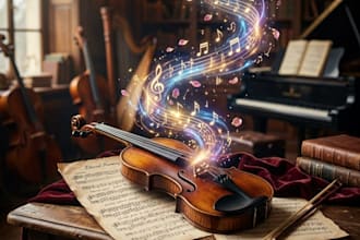 compose emotional and cinematic music for your project